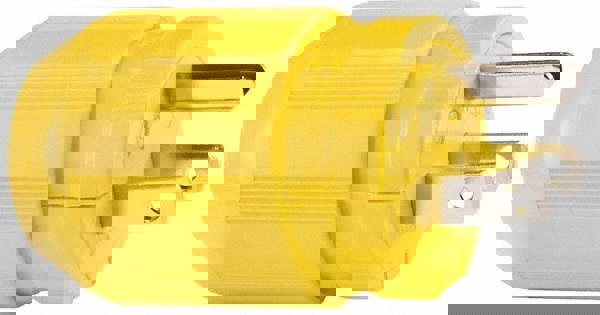 Straight Blade Plug: Industrial, 5-15P, 125VAC, Yellow